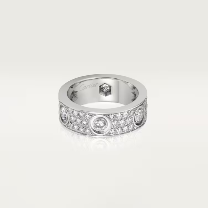 LOVE RING, DIAMOND-PAVED